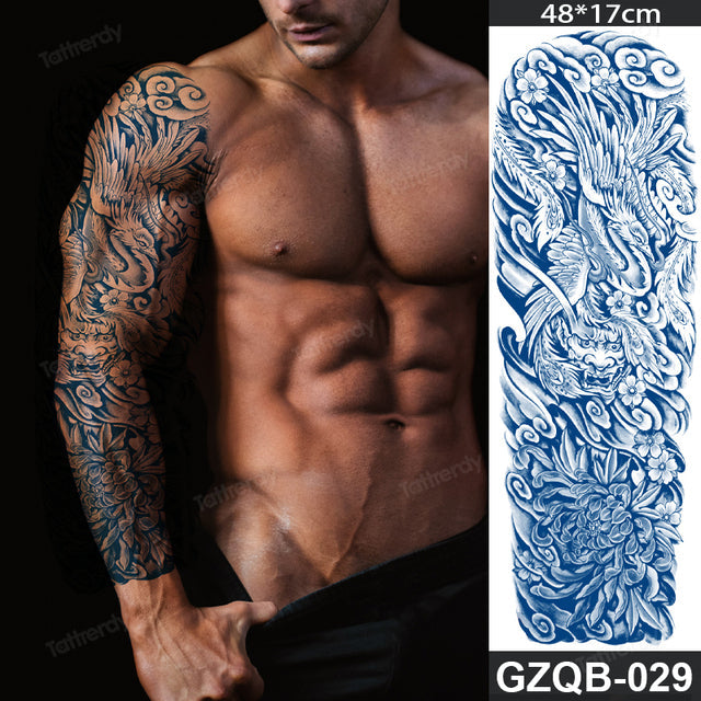 Long Lasting Full Arm Sleeve Tattoo Sticker