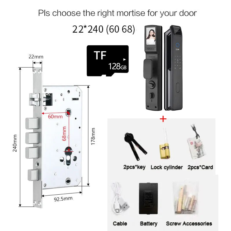 Automatic Secure Face Recognition Smart Fingerprint Door Lock