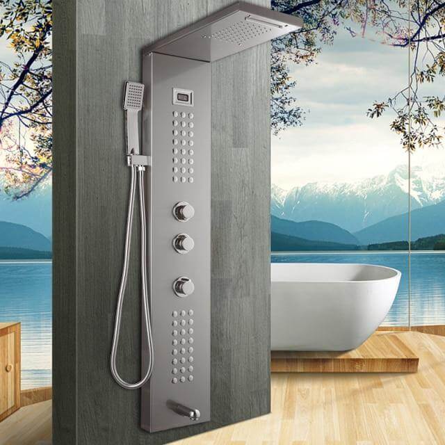 Elegant Digital Massage System Digital Led Panel Shower Sets