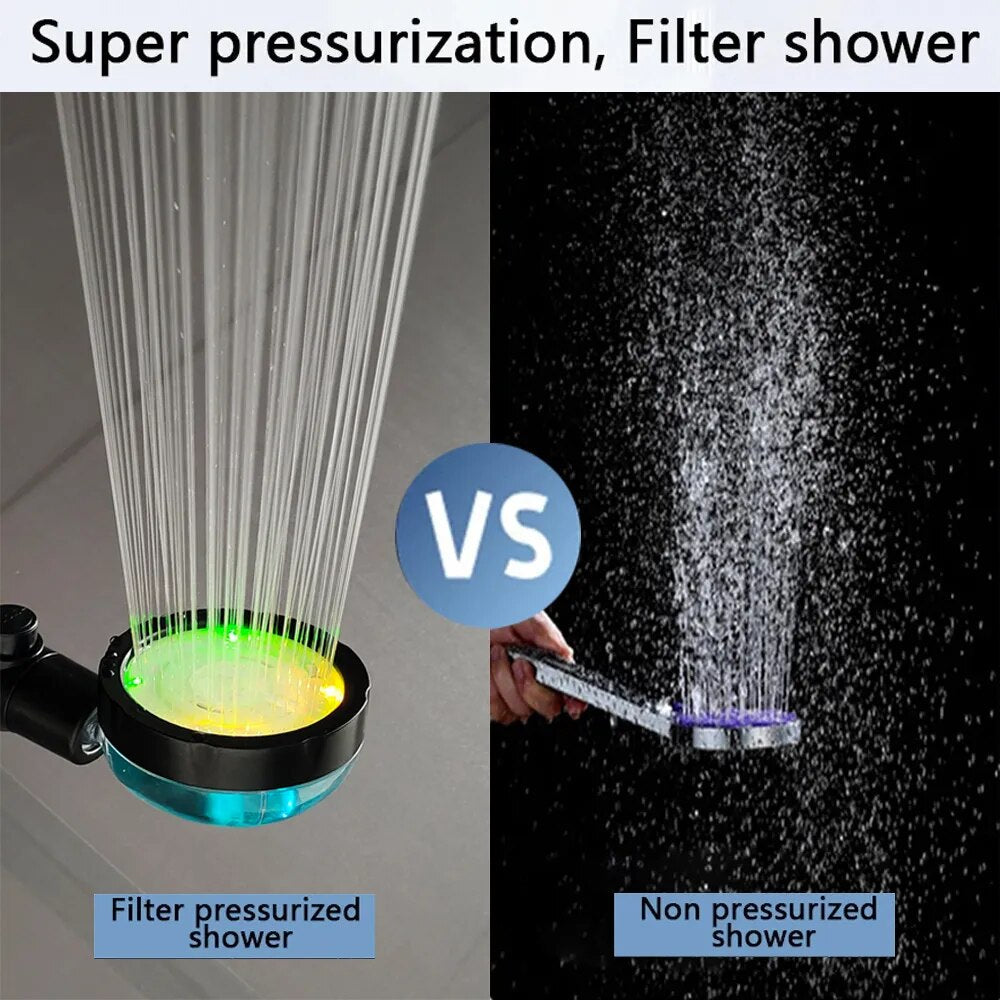 Multi-Color Temperature Display Shower Head