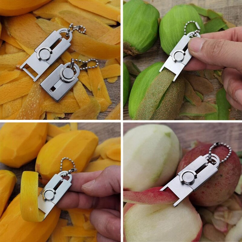 Stainless Steel Mini Vegetable Peeler Keychain