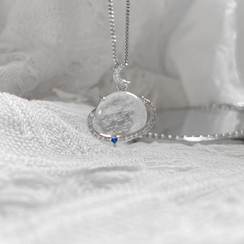 Elegant Lunar Bliss Crystal Necklace