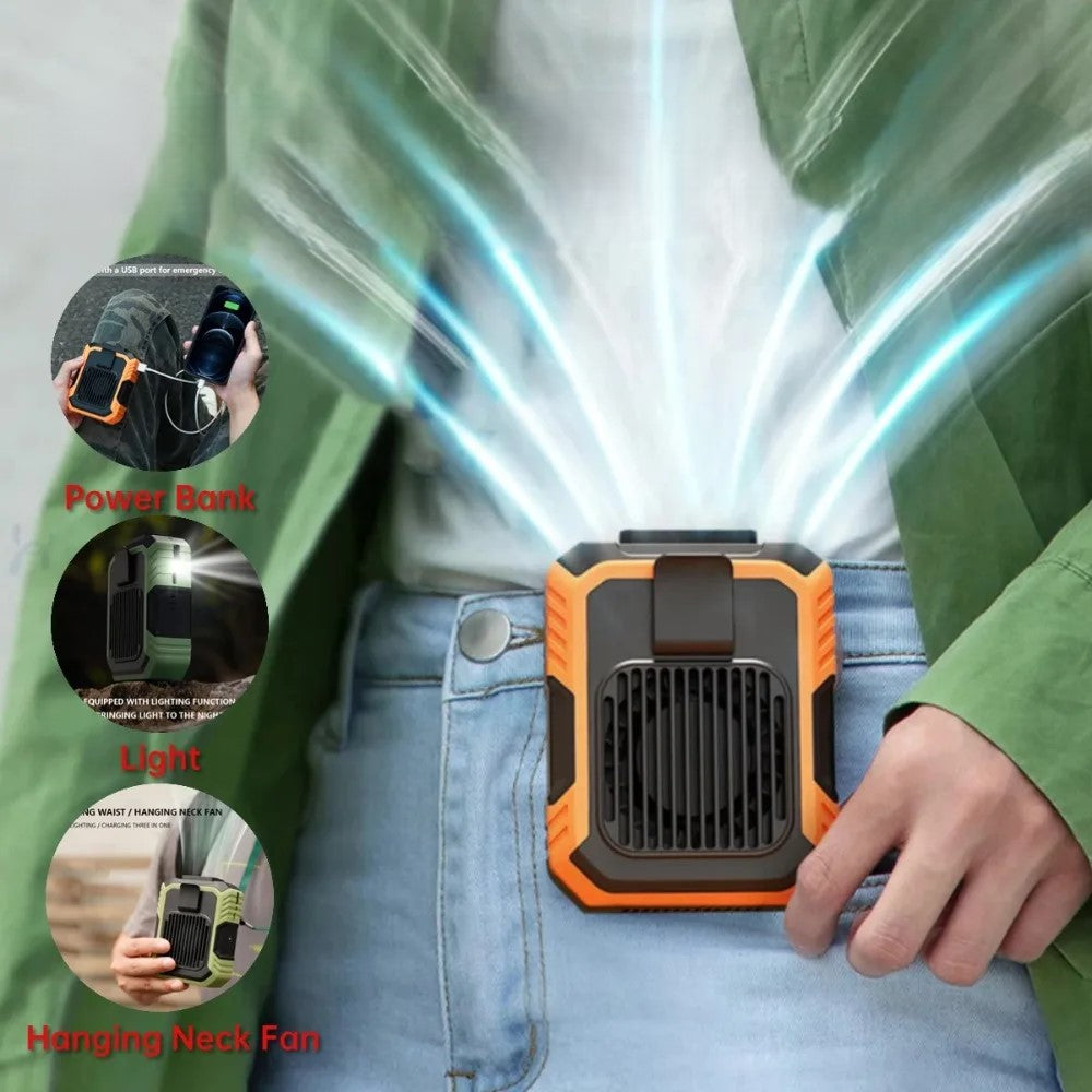 USB Rechargeable Portable Waist Clip Air Conditioner Fan