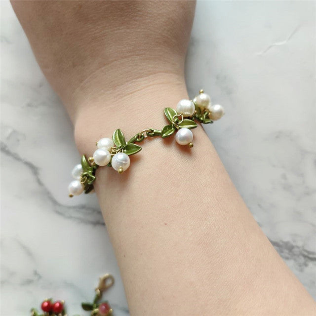 Retro Orchid Flower Bracelet