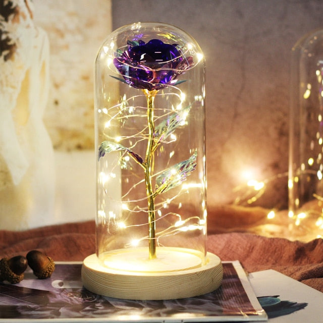 Eternal Artificial Rose Glass Dome