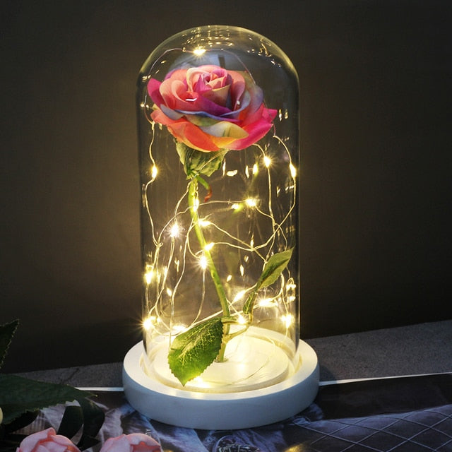 Eternal Artificial Rose Glass Dome