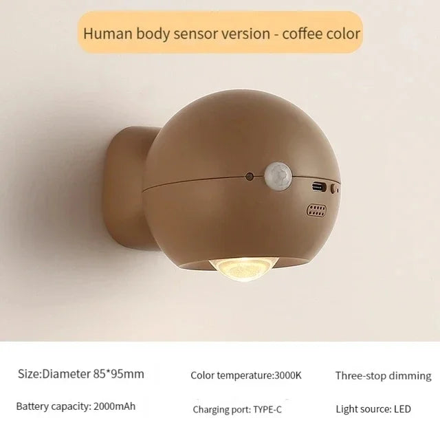 Rotating Mini Magnetic Rechargeable Wall Lamp