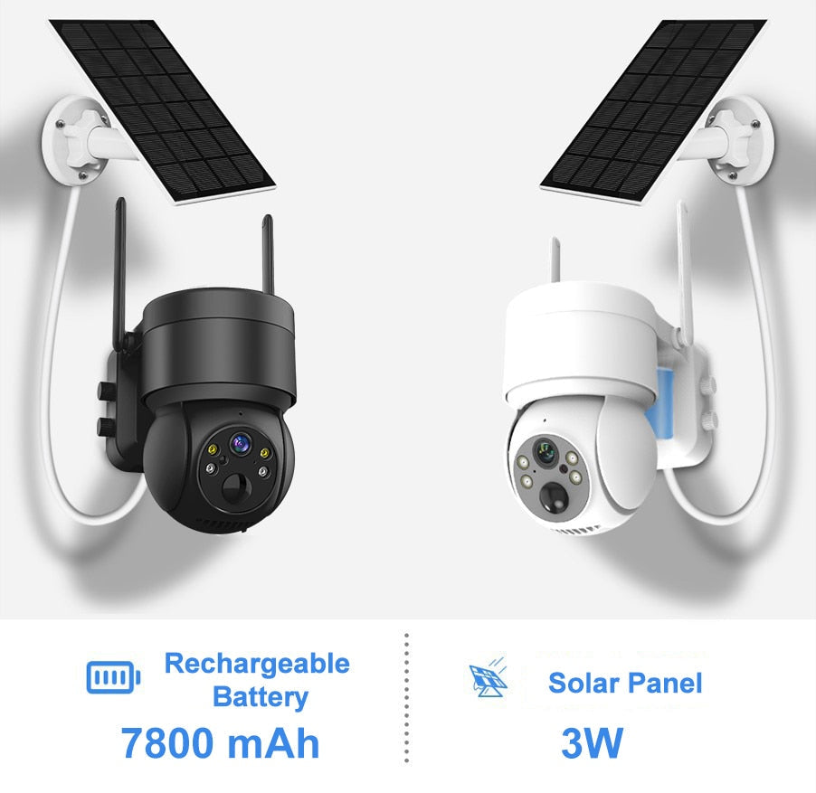 Outdoor WiFi Solar-Powered Security IP Camera