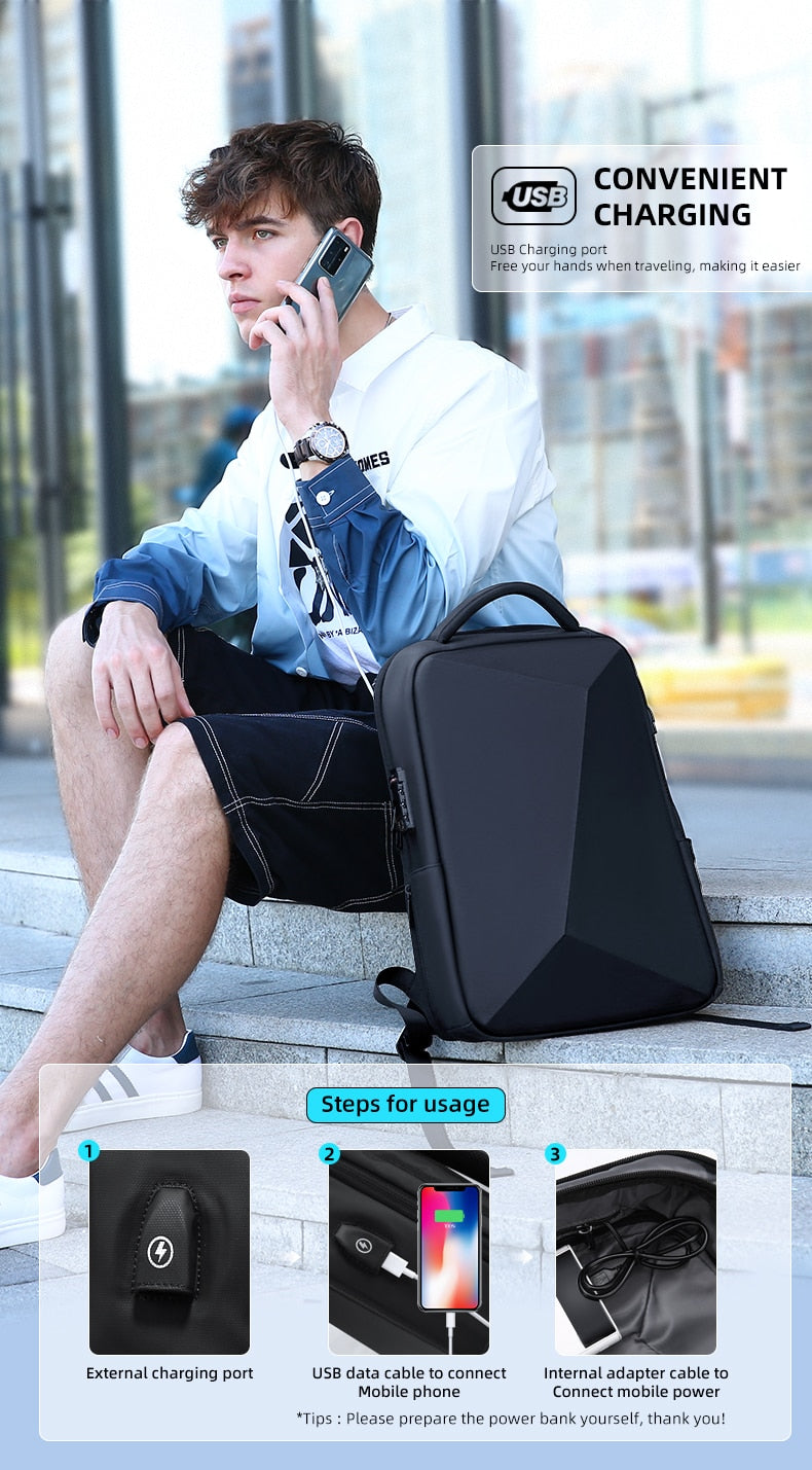 Elegant Anti-Theft USB Travel Backpack