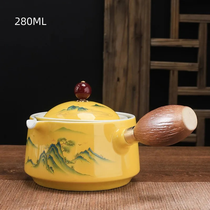 Traditional Harmony Ceramic Rotating Teapot