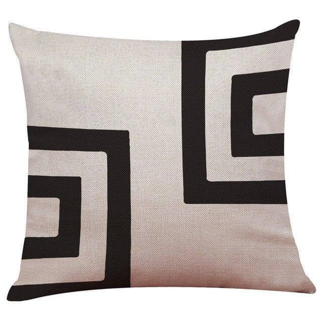 Geometrical Lovely Black and White Home Pillow Cases