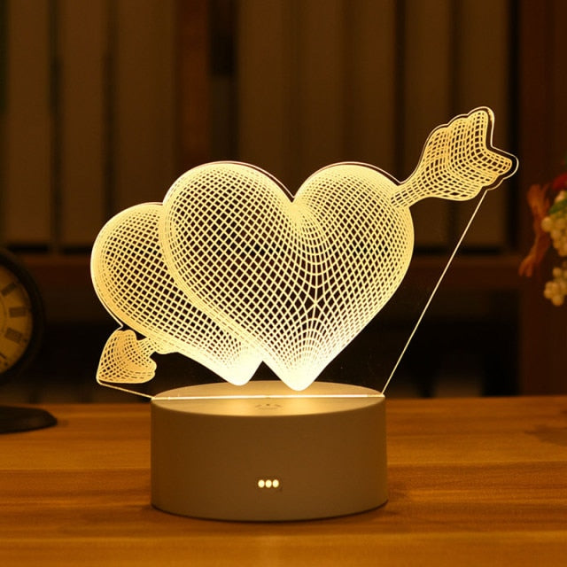 3D Creative Animals Bedside LED Night Lamp