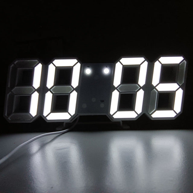 3D LED Modern Digital Alarm Wall Clock