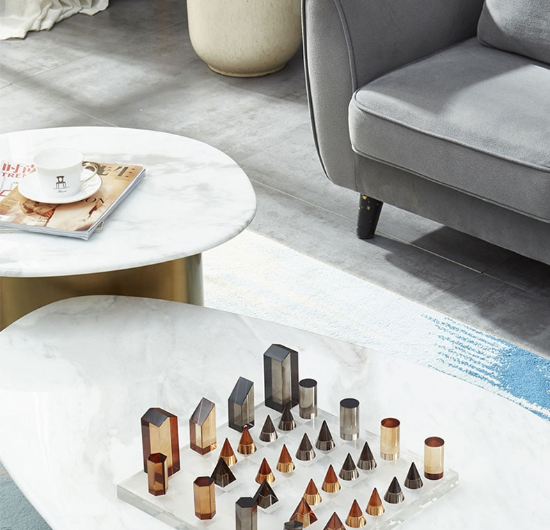 Modern Geometric Crystal Chess Board