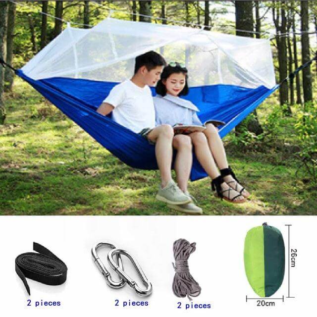 Garden Hanging Nylon Bed and Mosquito Net Outdoor Travel Jungle Camping Tent