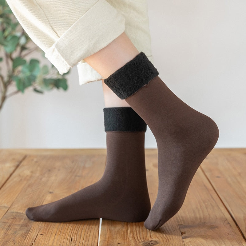 Thermal Touch Winter Warm Solid Thick Socks