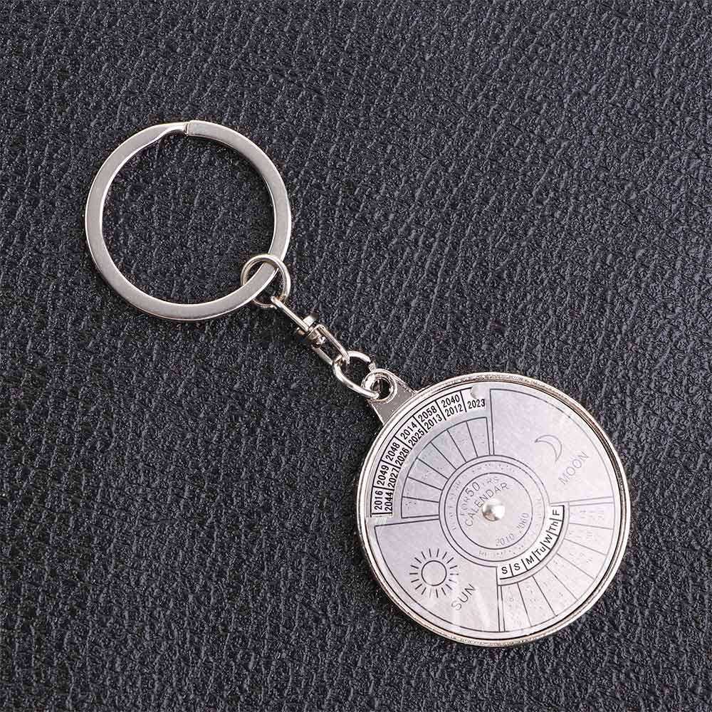 Creative Time Portal Mini Metal Calendar Keychain