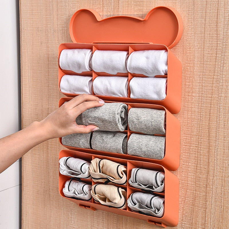 Self-Adhesive Stackable Wall Cloth Organizer Shelf