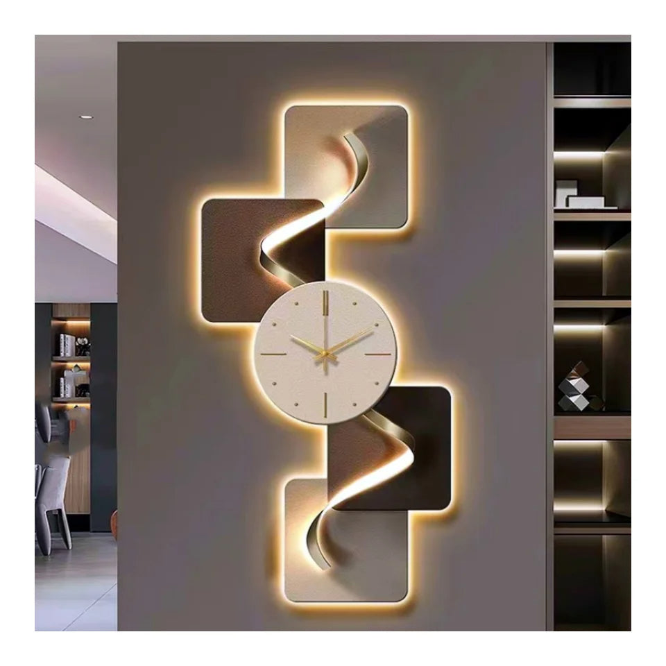 Modern Handcrafted Geometric LED Clock