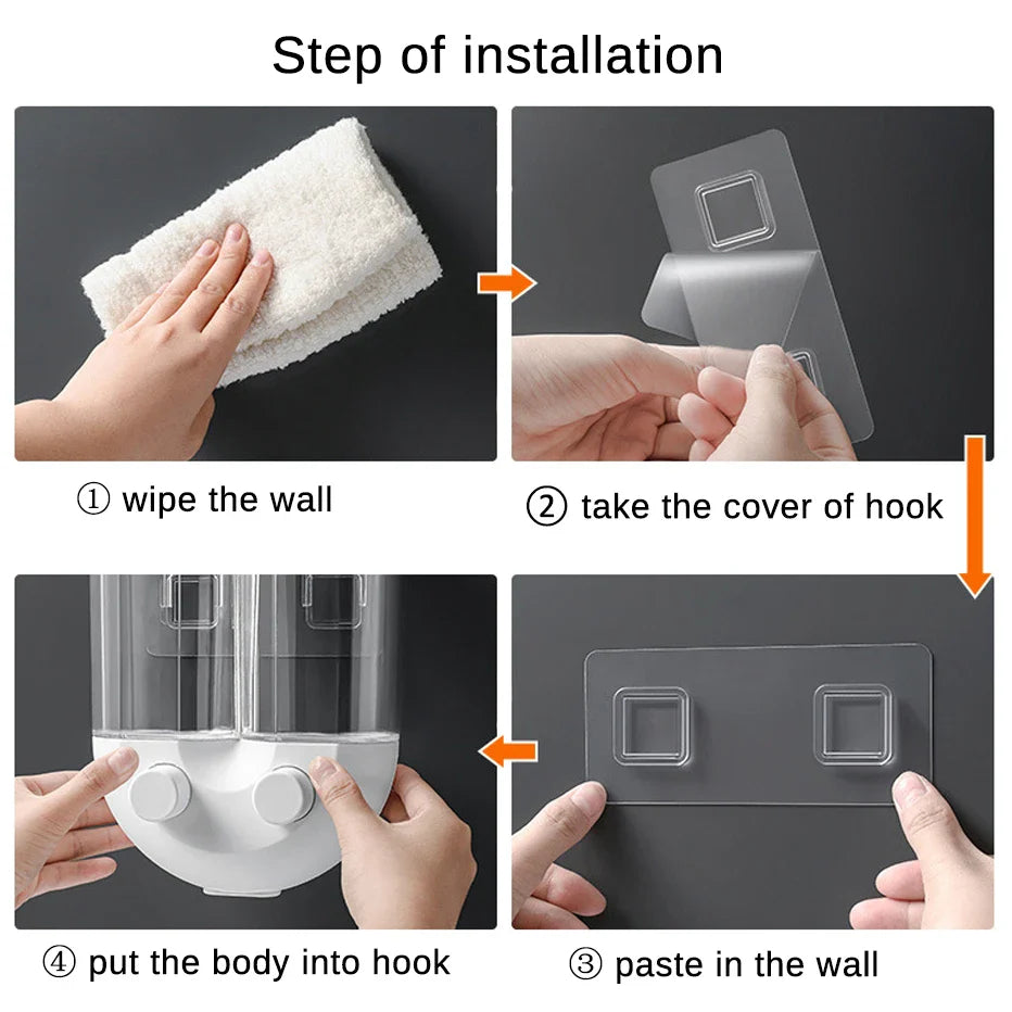 Clear View Wall-Mounted Multi Grain Dispenser