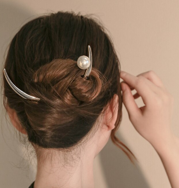 Vintage Crescent Moon Hair Sticks