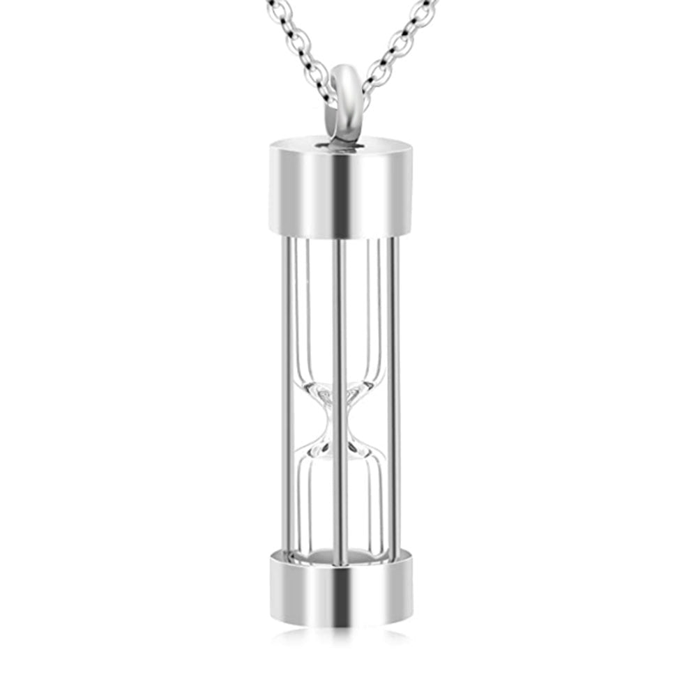 Memory Hourglass Glass Necklace