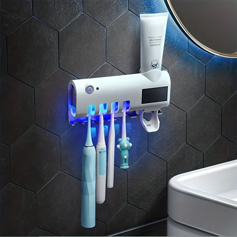 Automatic Toothpaste Dispenser Bathroom Organizer Rack