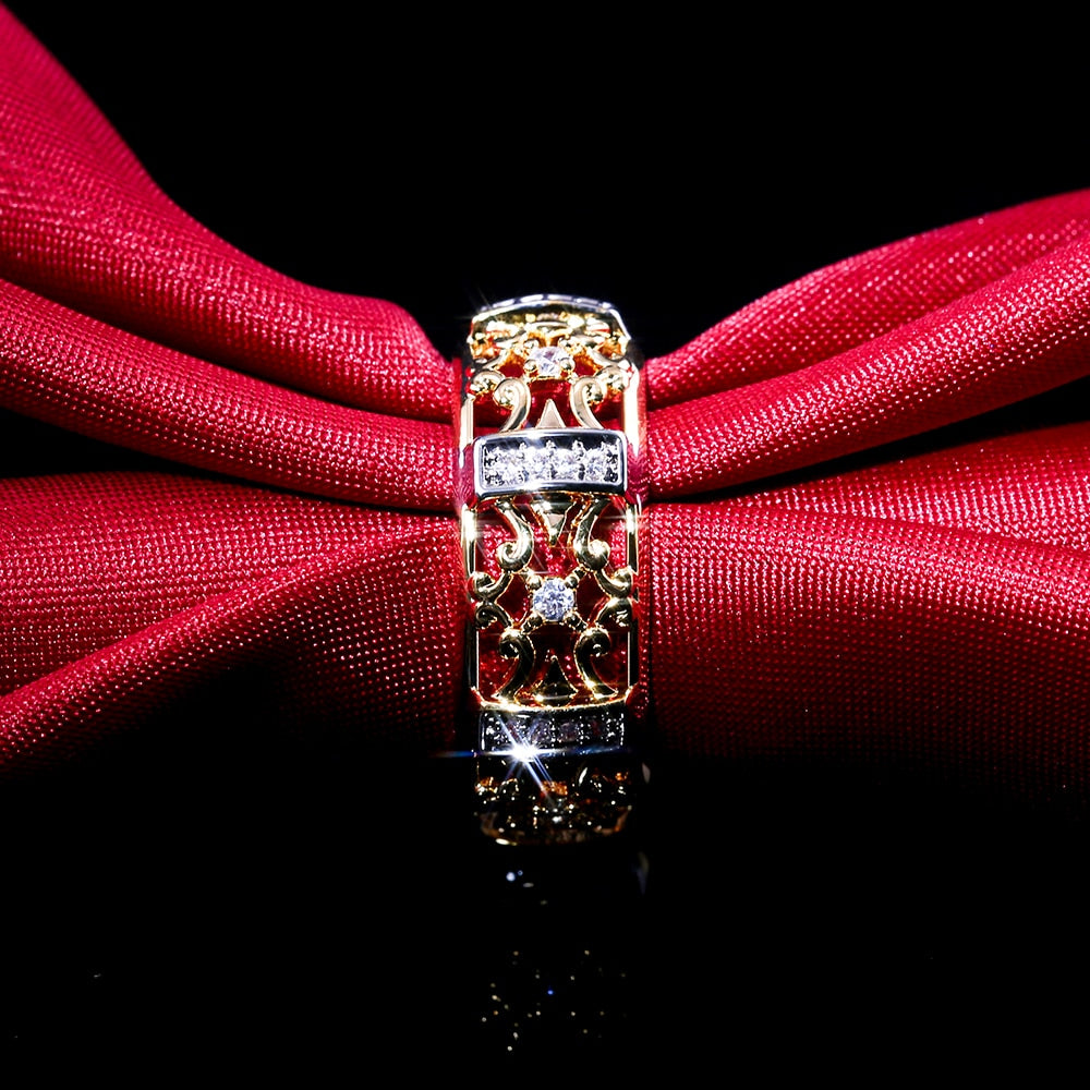 Geometric Ethnic Zircon Strength Ring