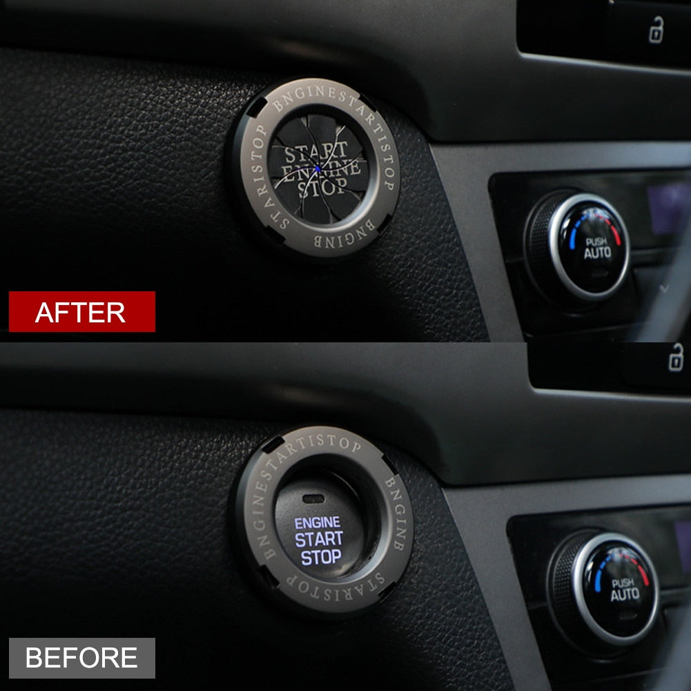 Rotating Metal Engine Start Button Cover