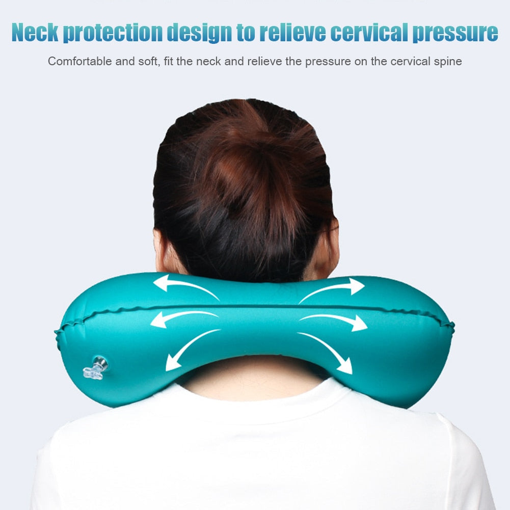 Air Rest Inflatable Easy Pump Neck Pillow