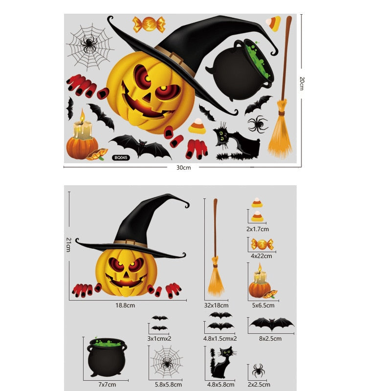 Bloody Handprint Stickers Halloween Decor