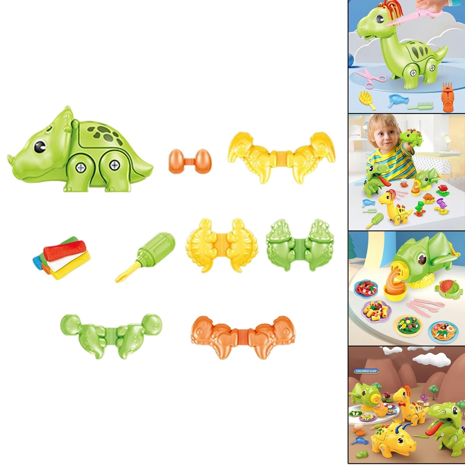 Educational Clay Modeling Dinosaur Toy Set