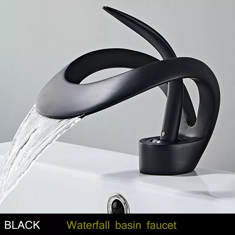 Modern Creative Brass Waterfall Design Faucet