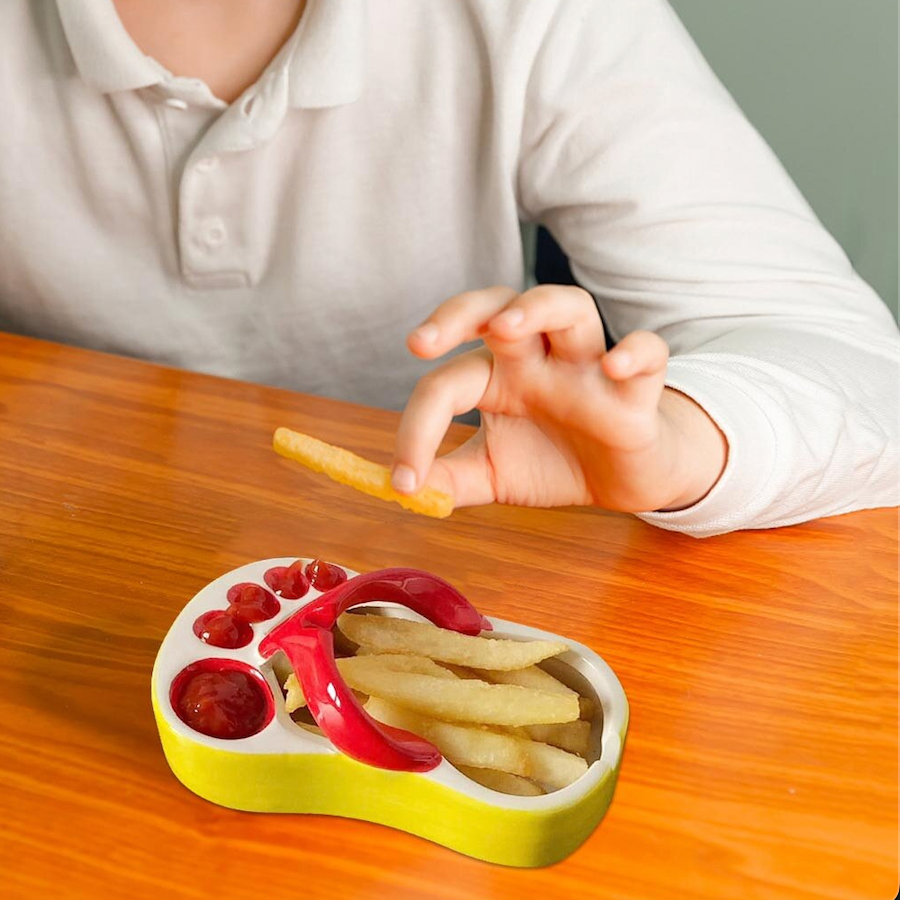 Ceramic Flip Flop Food Serving Bowl