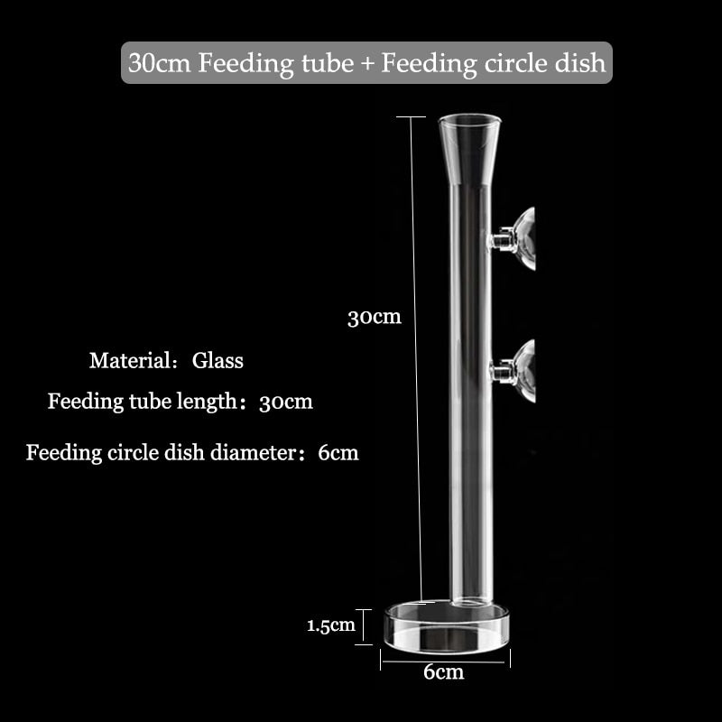 Transparent Aquarium Glass Tube Fish Feeder