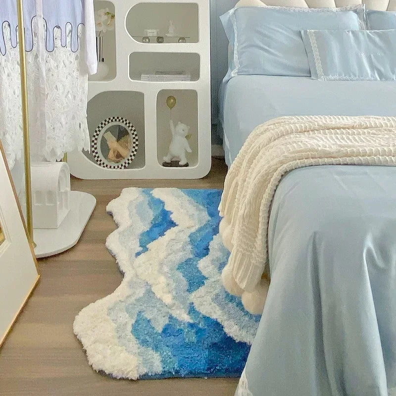 Soft Surf Anti-Slip Plush Wave Rug