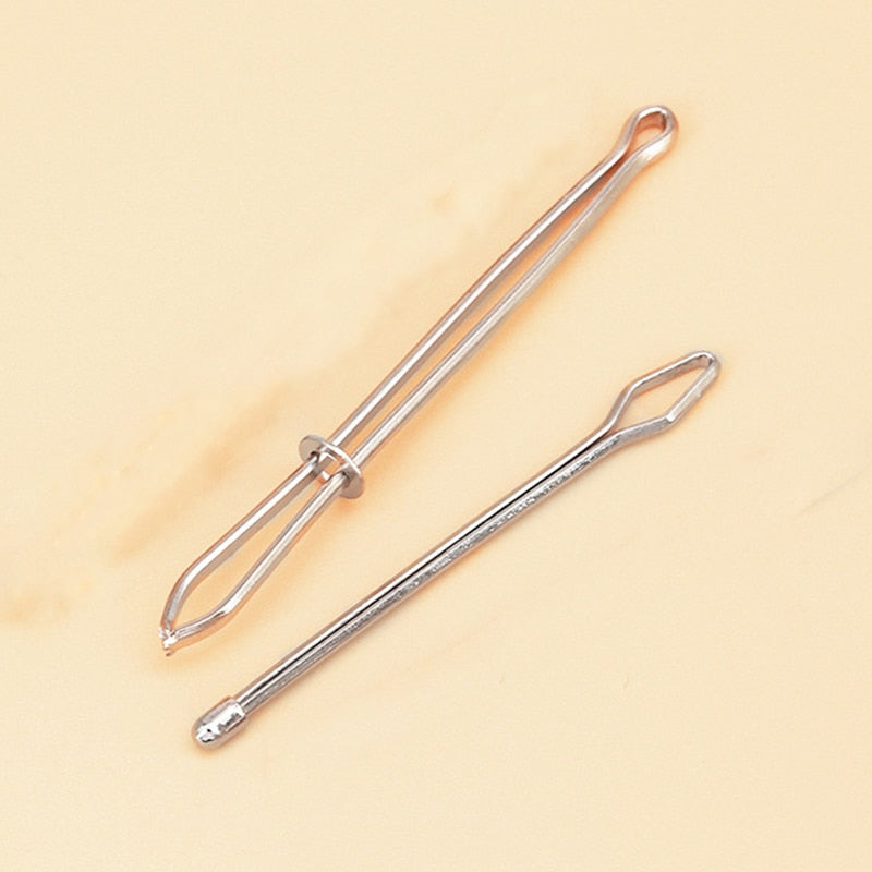 2Pcs Elastic Rope Threader Tweezer Tool