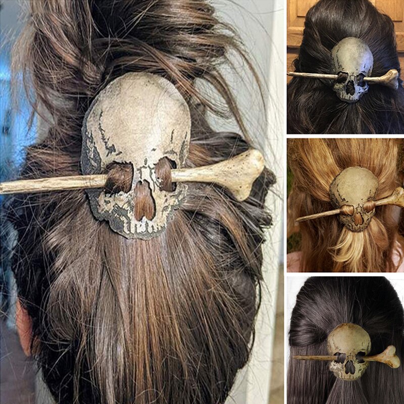 Retro Punk Metal Skull Hair Clips