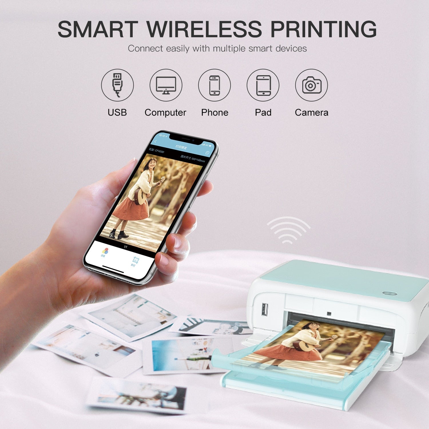 Inkless Portable Wireless Photo Printer