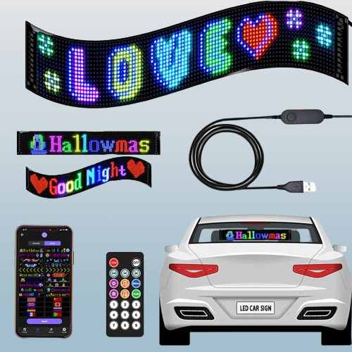 LED Customizable Fun Ride Bluetooth Car Sign