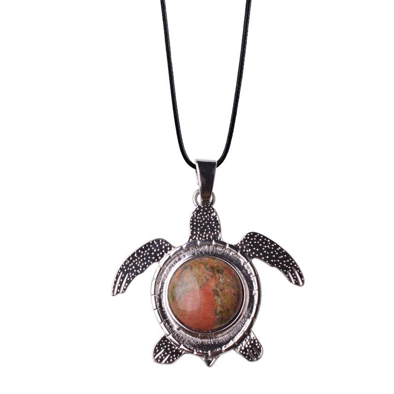 Sea Turtle Natural Stone Necklace