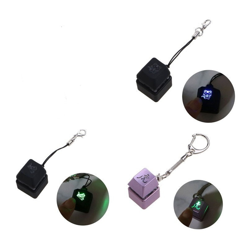 LED Keyboard Switch Fidget Keychain