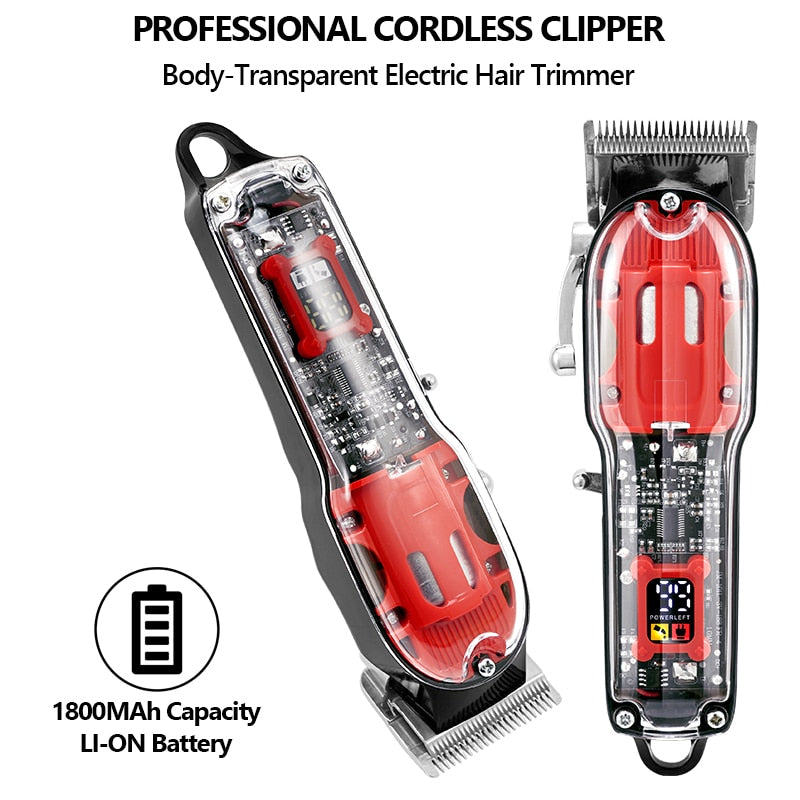 Professional Transparent LCD Hair Trimmer