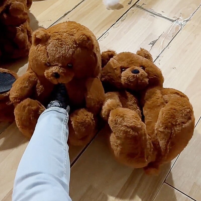 Warm Bear Paws Cute Home Slippers