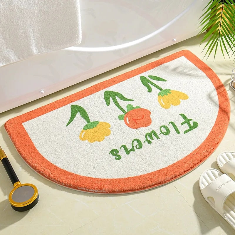 Floral Non-Slip Kawaii Doormats