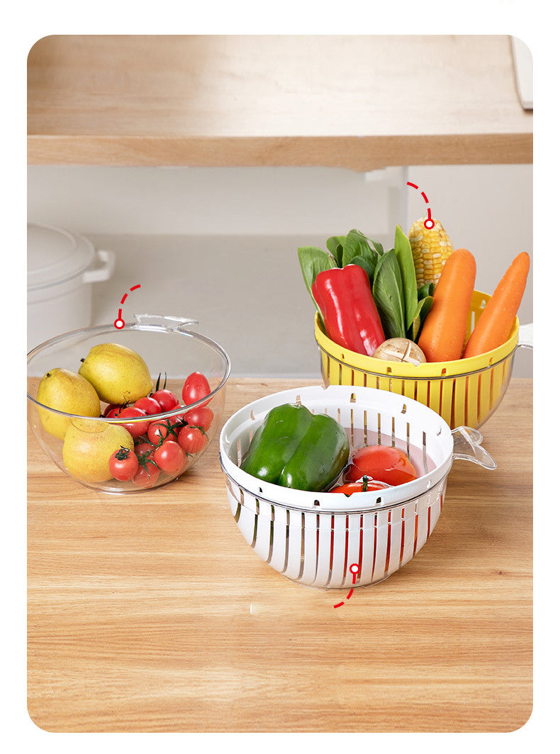 Double Layer Quick Drainer Basket