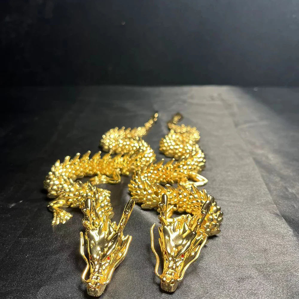 Mystic Scales 3D Brass Dragon Home Decor