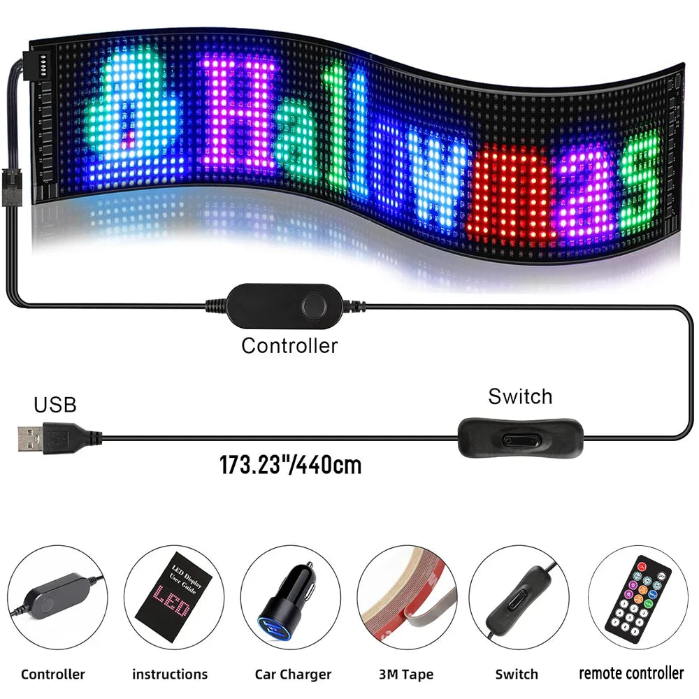 LED Customizable Fun Ride Bluetooth Car Sign