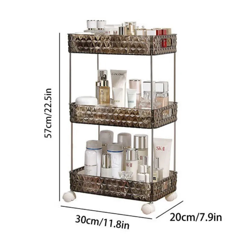 Home Bathroom Storage Organizer Rolling Rack