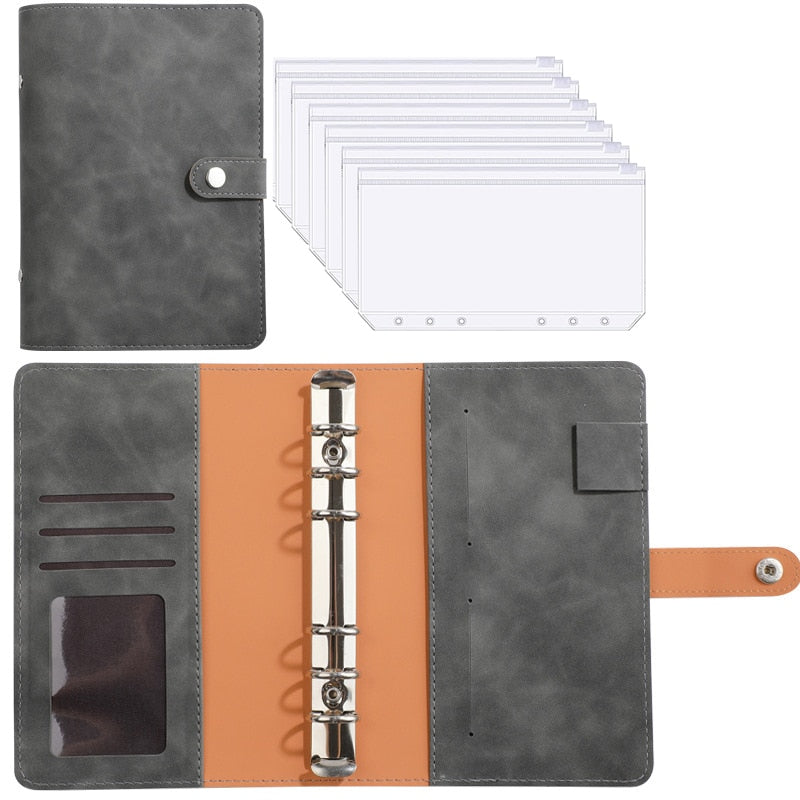 Financial Planner Leather Multi Pocket Bill Organizer Notebook